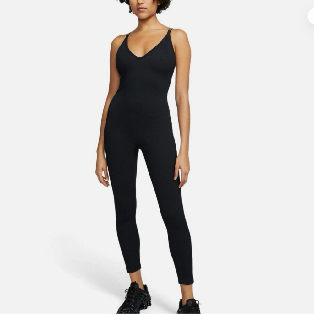 Nike Womens Size XS Black Just Do It Ribbed Bodysuit